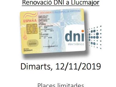 Cartell DNI a Llucmajor 12-11-2019