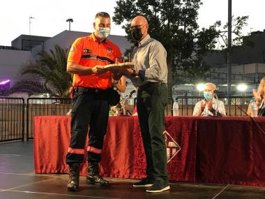 Sergio Gálvez, Arenaler de l'any 2021, recollint el seu guardó