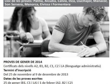 Convocatòria gener 2014 per obtenir certificats oficials de coneixement de la llengua catalana Convocatòria gener 2014 per obtenir certificats oficials de coneixement de la llengua catalana