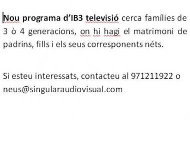 Nou programa intergeneracional d'IB3