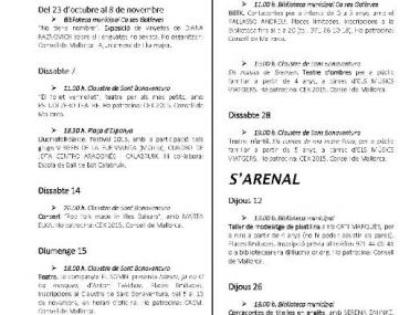 Agenda cultural novembre 2015