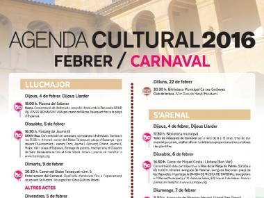 Agenda cultural febrer 2016. Carnaval
