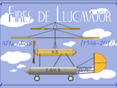 Un cartell inspirat en el cometagiroavió de Pere de Son Gall, obra d'Andreu Aguiló, guanya el 1r premi del concurs de portades del programa de les Fires