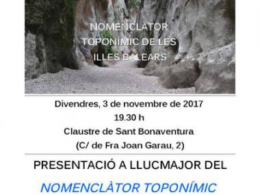 Presentació a Llucmajor del Nomenclàtor Toponímic de les Illes Balears