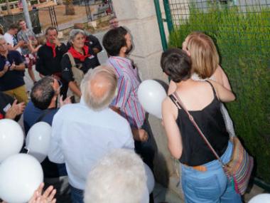 Descobriment de la placa en homenatge a Joan Ferre Pomar a s'Arenal