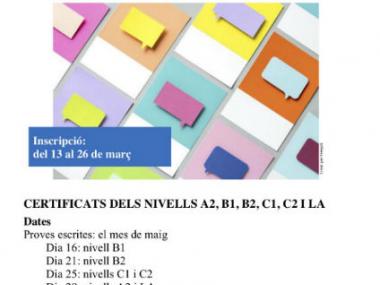 Convocatòria de maig de les proves de català 