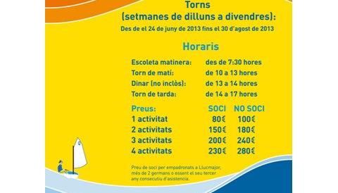 Campus a la mar 2013- Club Nàutic s'Estanyol Campus a la mar 2013- Club Nàutic s'Estanyol