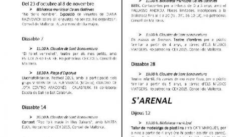 Agenda cultural novembre 2015