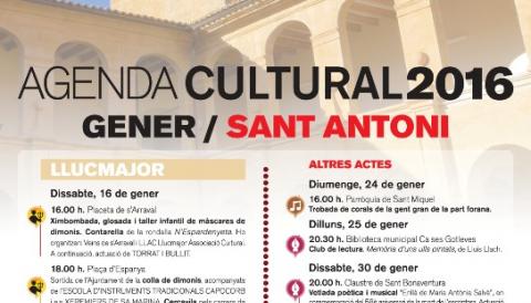 Agenda cultural gener 2016.Sant Antoni