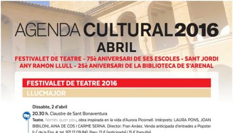 Agenda cultural mes d'abril 2016