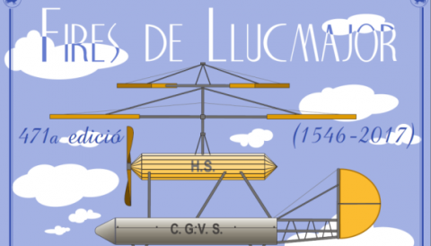 Un cartell inspirat en el cometagiroavió de Pere de Son Gall, obra d'Andreu Aguiló, guanya el 1r premi del concurs de portades del programa de les Fires