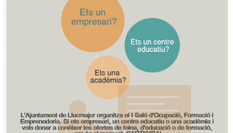 L'Ajuntament de Llucmajor organitza el I Saló d'Ocupació, Formació i Emprenedoria