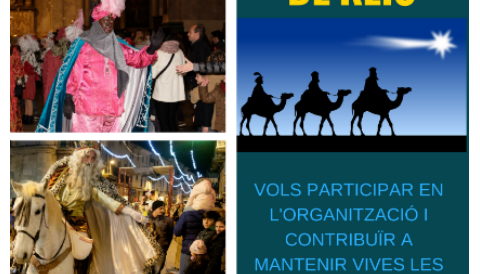 Cercam voluntaris per a participar en la Cavalcada dels Reis d'Orient