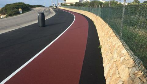 La remodelació de la voravia entre Son Bieló i sa Ràpita inclou un carril per a bicicletes