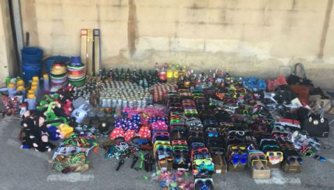 La Policia Local de Llucmajor destrueix més de 2.500 objectes confiscats en la Campanya Estival 2018