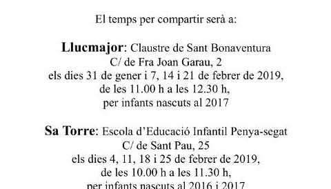 L'àrea d'Educació posa en marxa dos programes per a infants i famílies