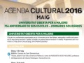 Agenda cultural maig 2016
